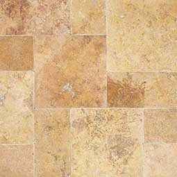 golden leaf travertine pavers Dry