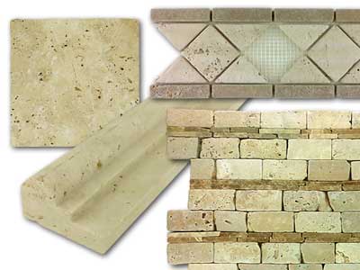 tiles mosaics travertine